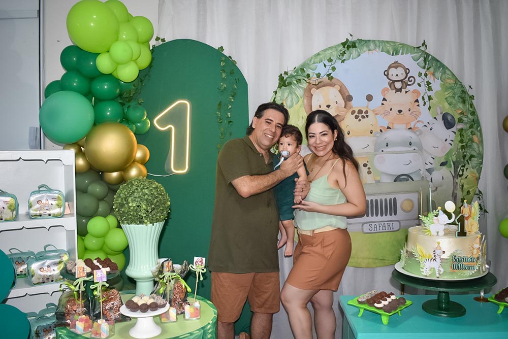 William com os pais Lauro Pitanga e Luiza Medina