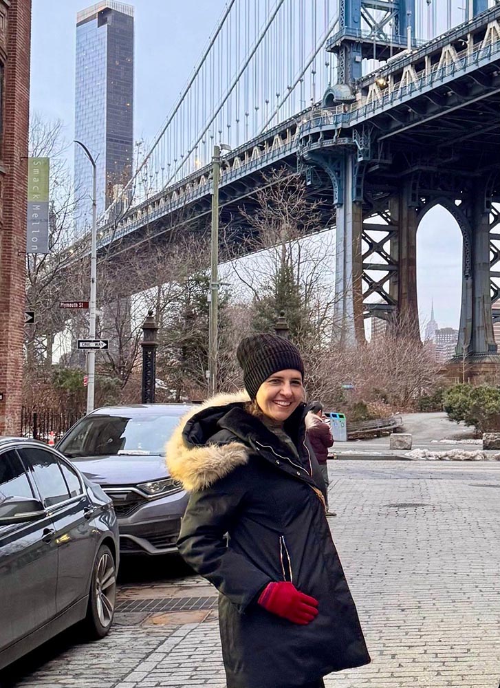A tabeliã, Marla Camilo, em NY