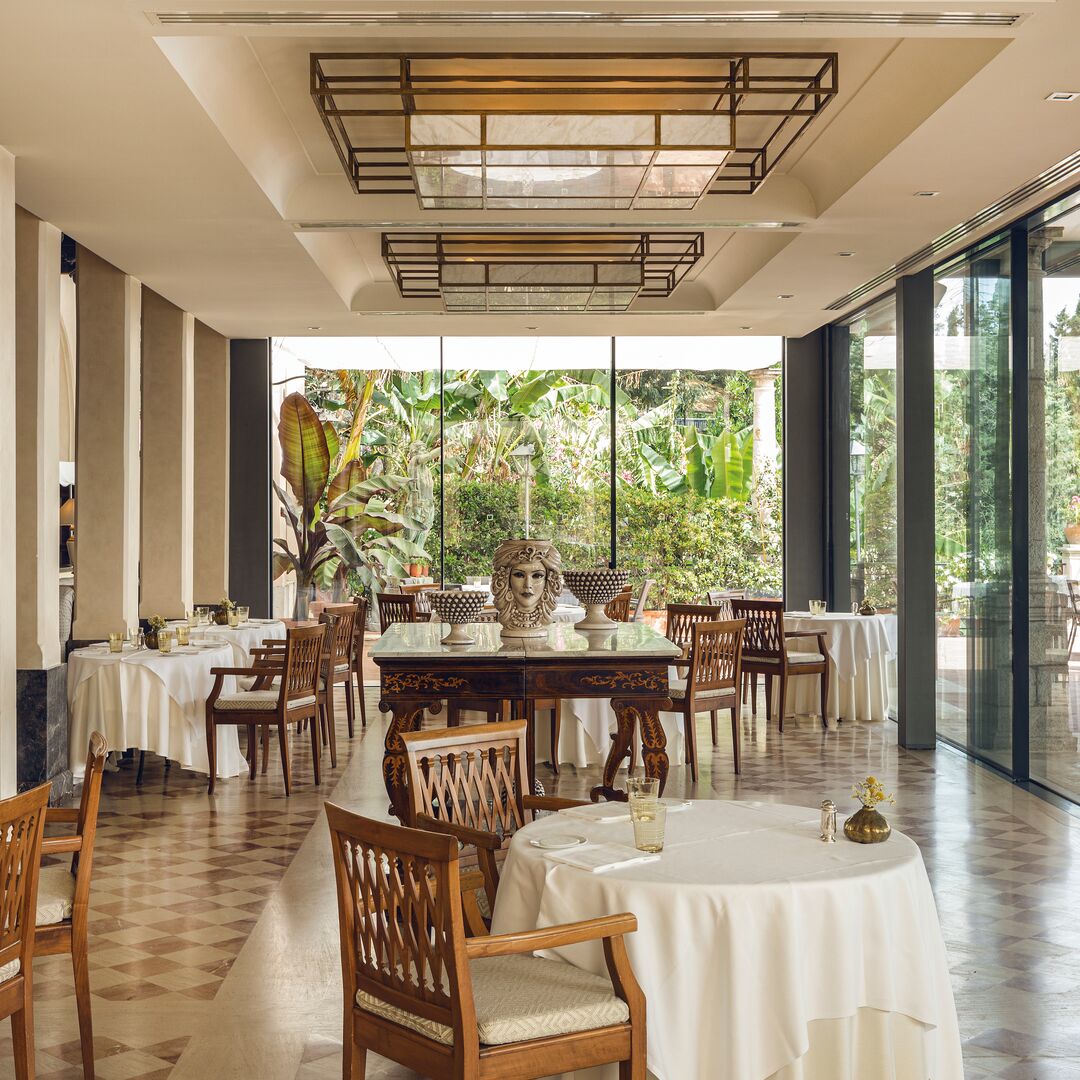 Ristorante Timeo, no Grant Hotel Timeo, Sicília, na Itália – Foto: Mattia Aquila / Belmond