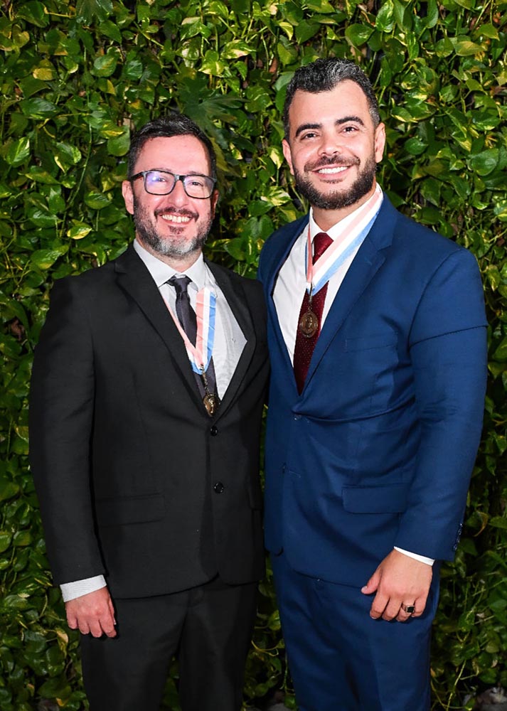 Os acadêmicos Anaximandro Amorim e Carlos Fonseca