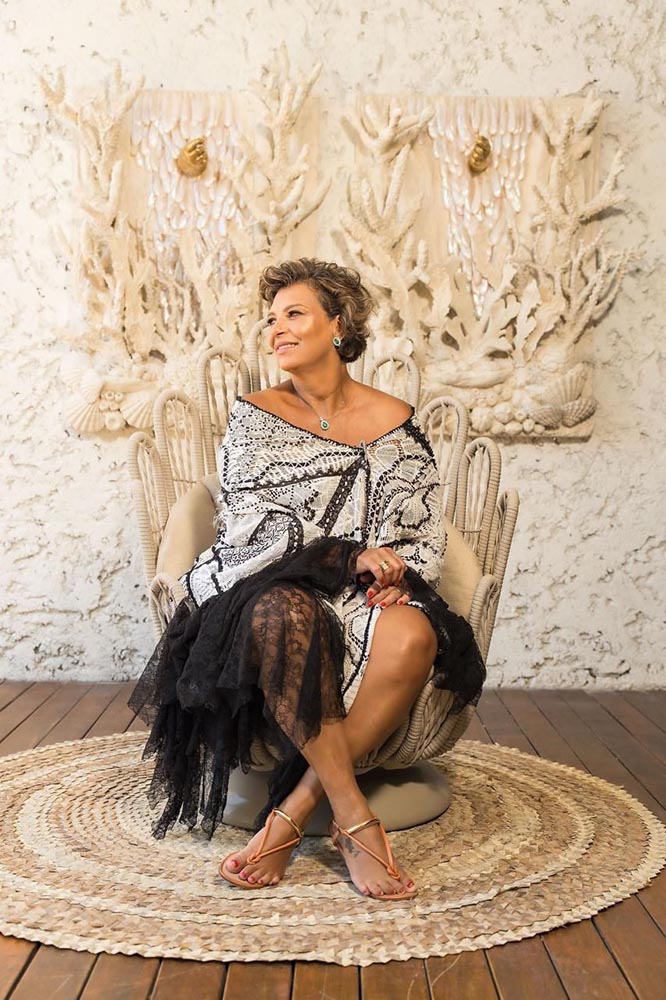 A paulista Rose Garcia modelando pra Martha Medeiros, em Milagres
