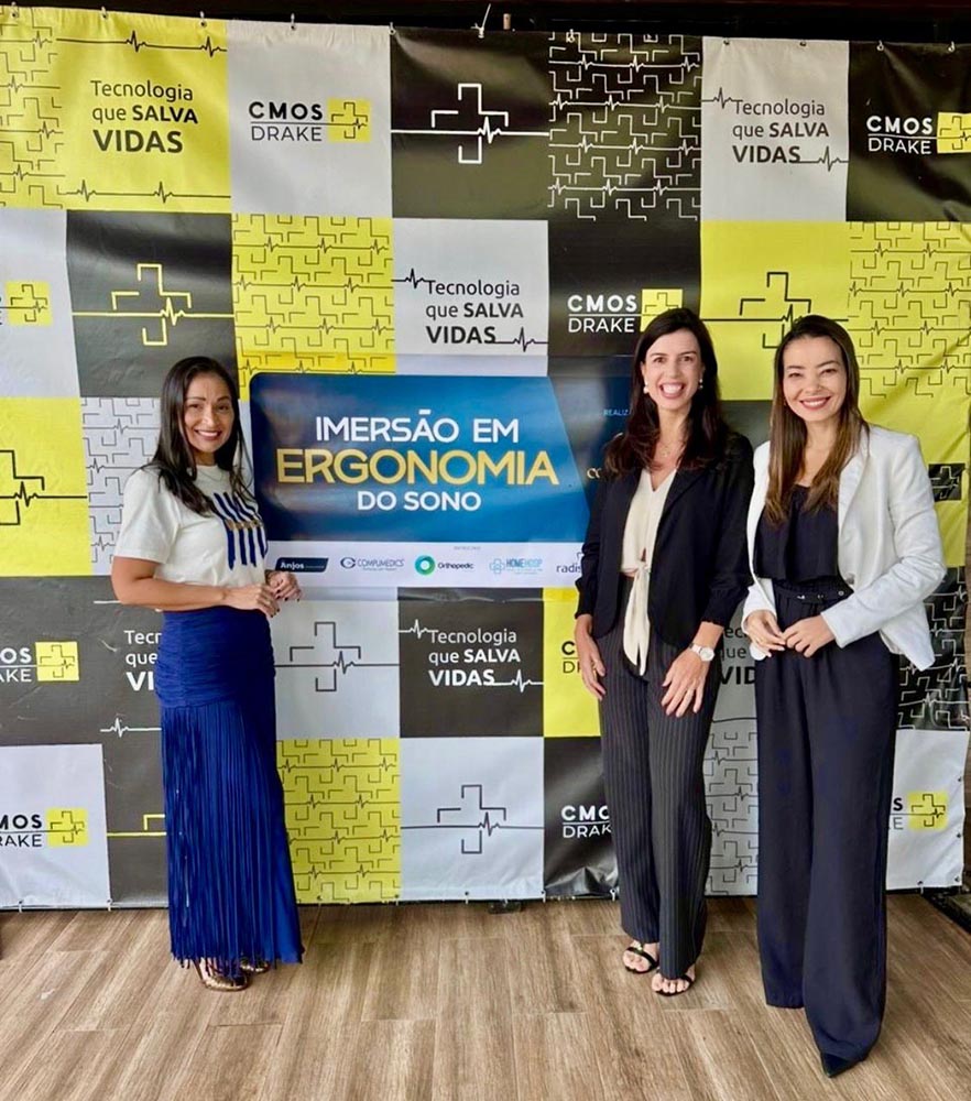 Luiza Helena Gonçalves , Sandrely Demoner, Michelly Fonseca na Imersão em Egornomia do Sono que aconteceu final de semana em Minas Gerais