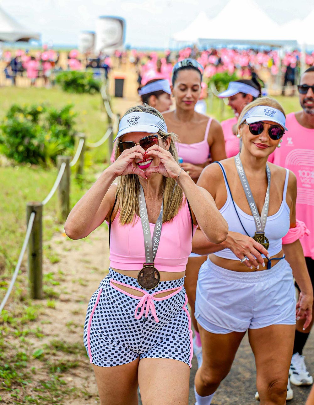 Flávia Varela e Fabiana Martins na corrida 100% Você