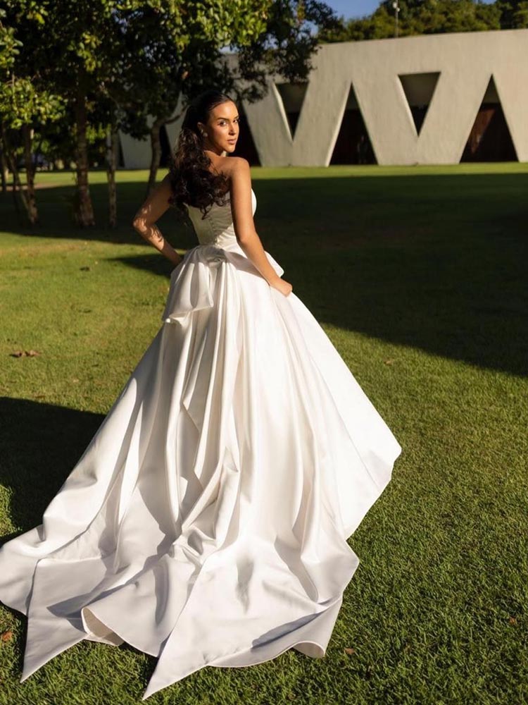 Detalhes do vestido de noiva