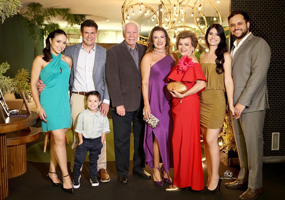 Berardo e Ana Bárbara Moulin, Luiz Fernando Malini e Rejane Moulin Malini, Alice, Marcela Moulin e Emílio Zanotti