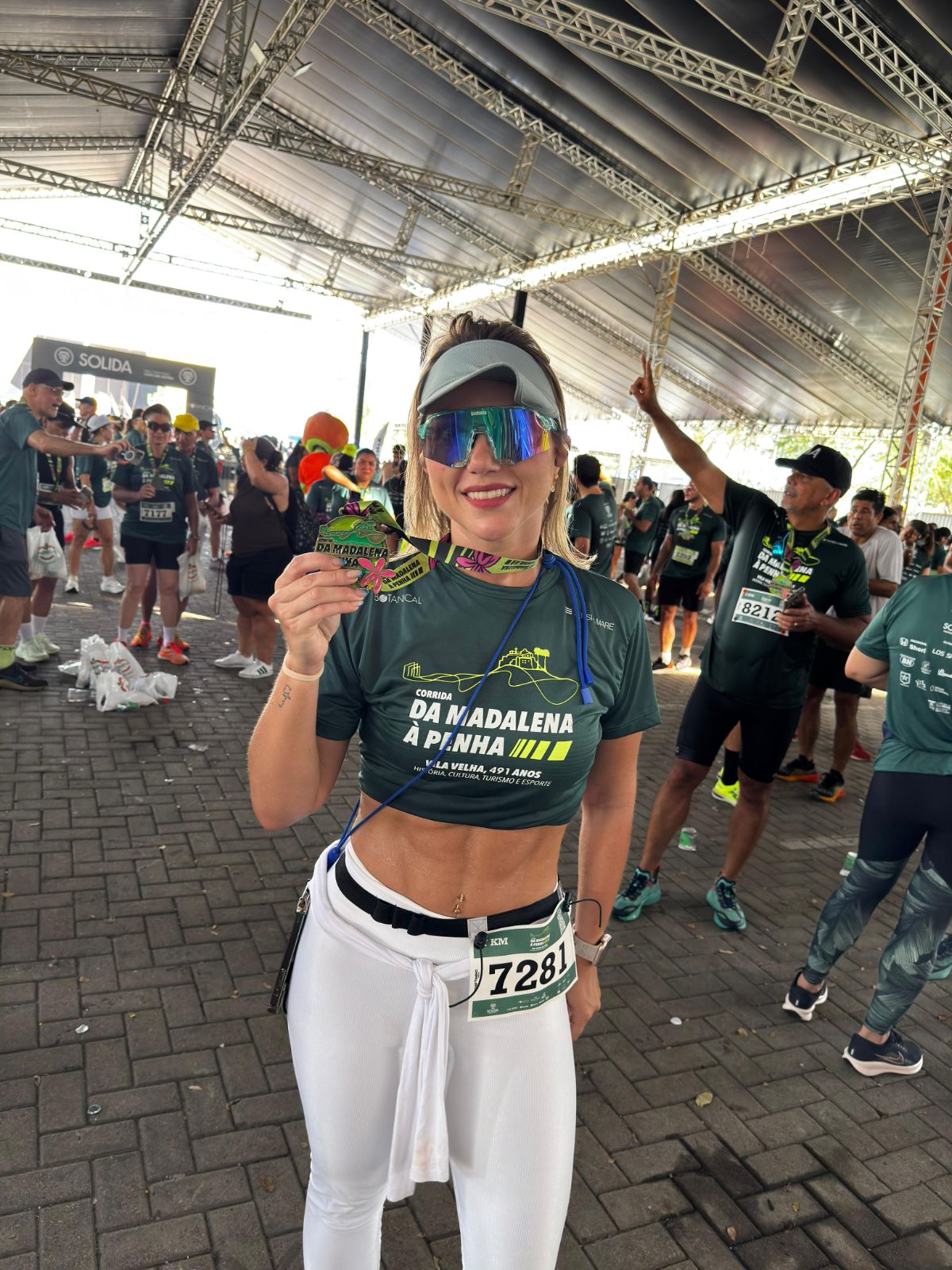 Destaque para Mirela Simão: que faz parte da organização do evento e também correu
