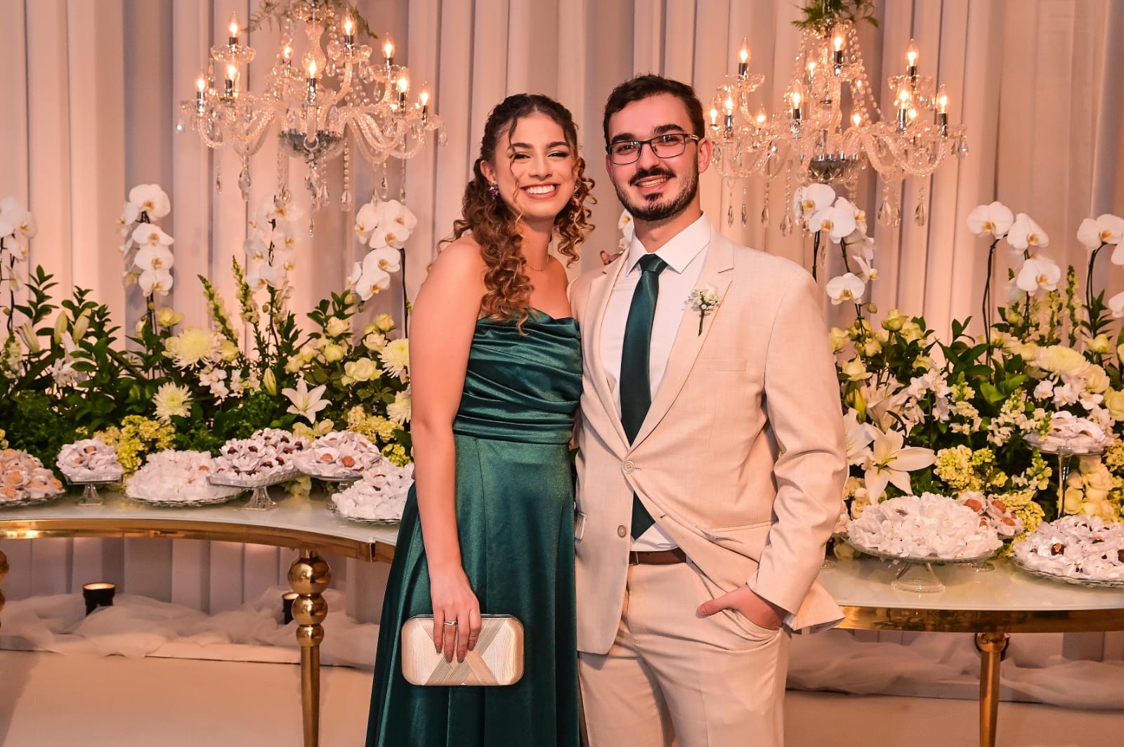 Samille Coutinho e Gabriel Cardoso, irmão da noiva