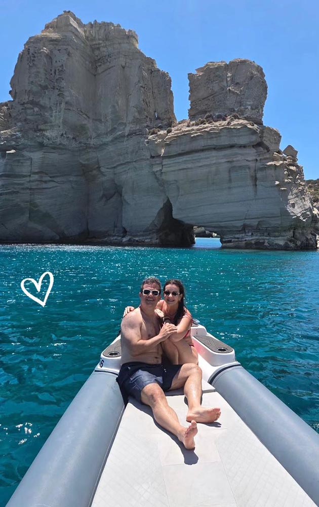 Tatiane e Fernando Emerich em viagem de férias pela Grécia