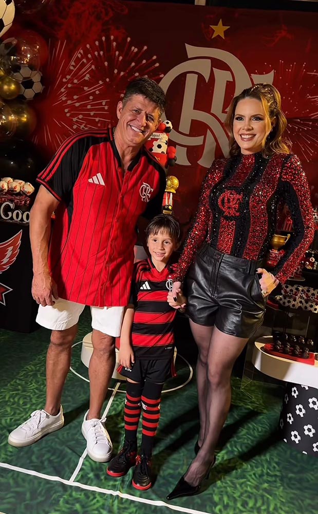 Juninho Santos e Dayana comemorando o aniversário de seu filho Miguel