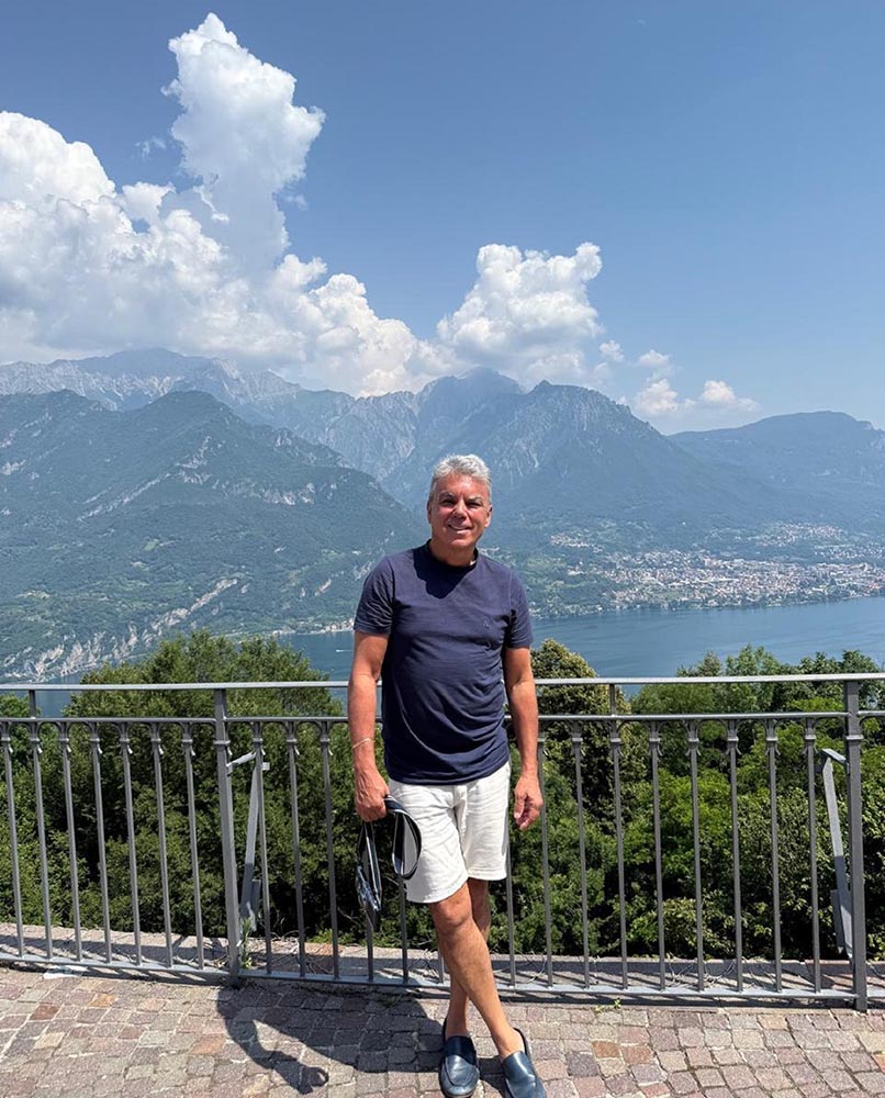 Ivan Aguilar no Lago de Como, Itália