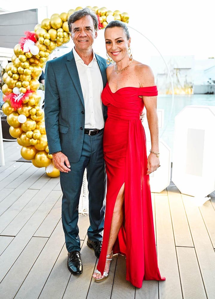 Suellen com o namorado Fernando Bravin