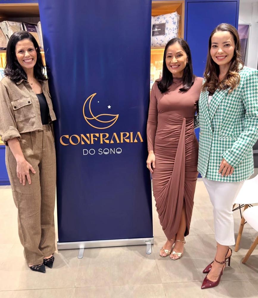 A palestrante e Psicóloga do sono, Roberta Alvarenga, Luiza Helena, da Confraria do Sono e Michelly Fonseca