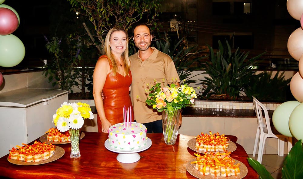 Com o marido Fabrício de Aguiar