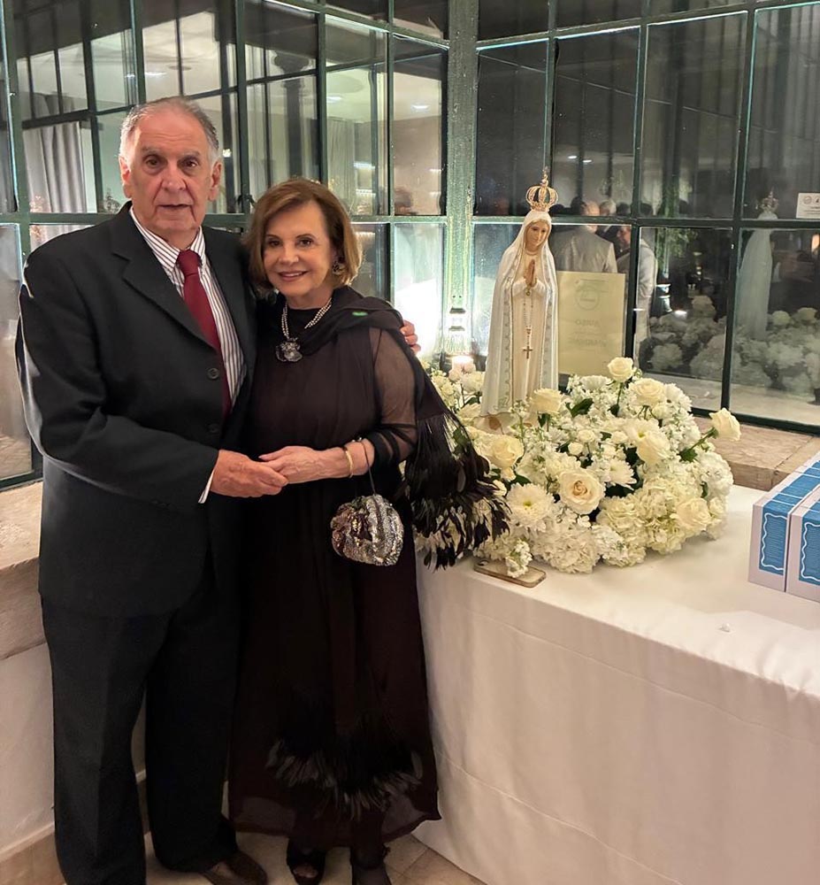 Na recepção as Bençãos de Nossa Sra de Fátima